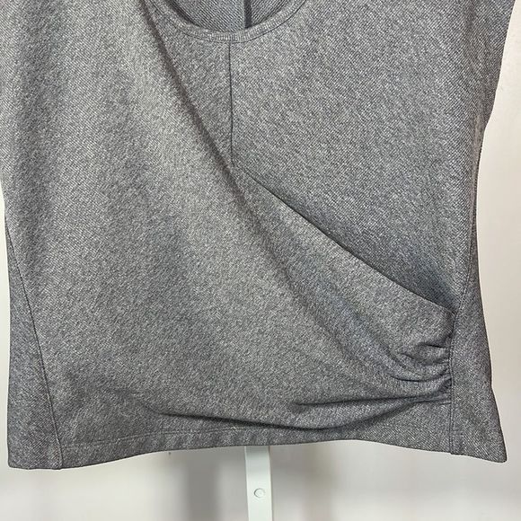 ATHLETA Women’s Bayview Faux Wrap Cap Sleeve Cropped Tee Gray Size Medium - Picture 5 of 10